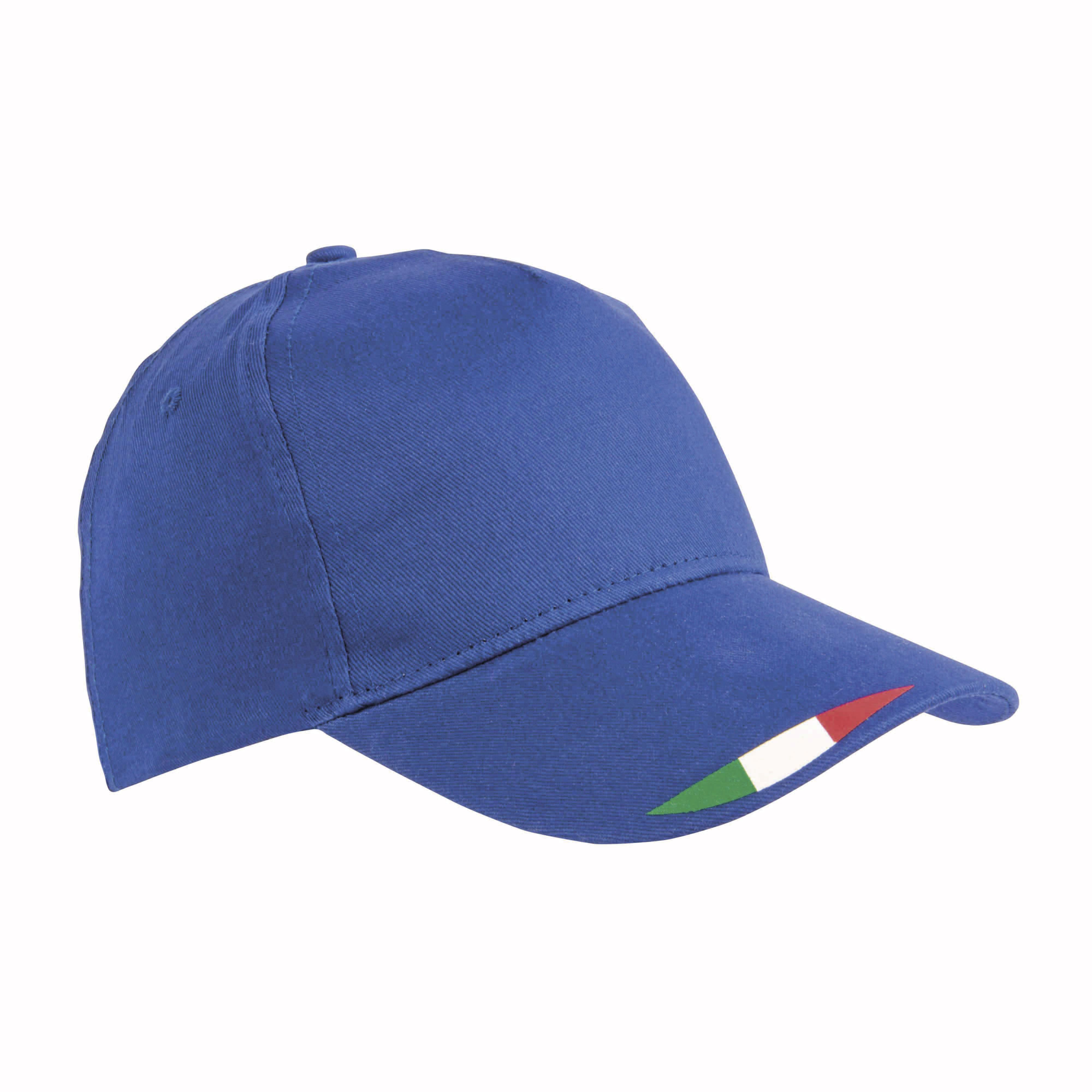 Cappellino in poliestere 5 pannelli con stampa tricolore - 20302