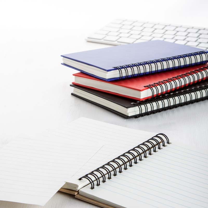 Block notes con spirale