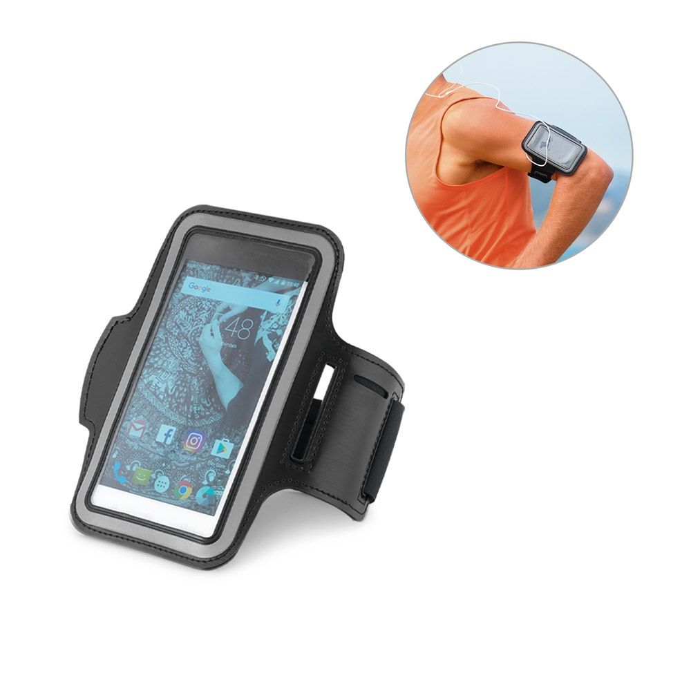 CONFOR. Fascia da braccio in PU e softshell per smartphone da 6.5" - 97207