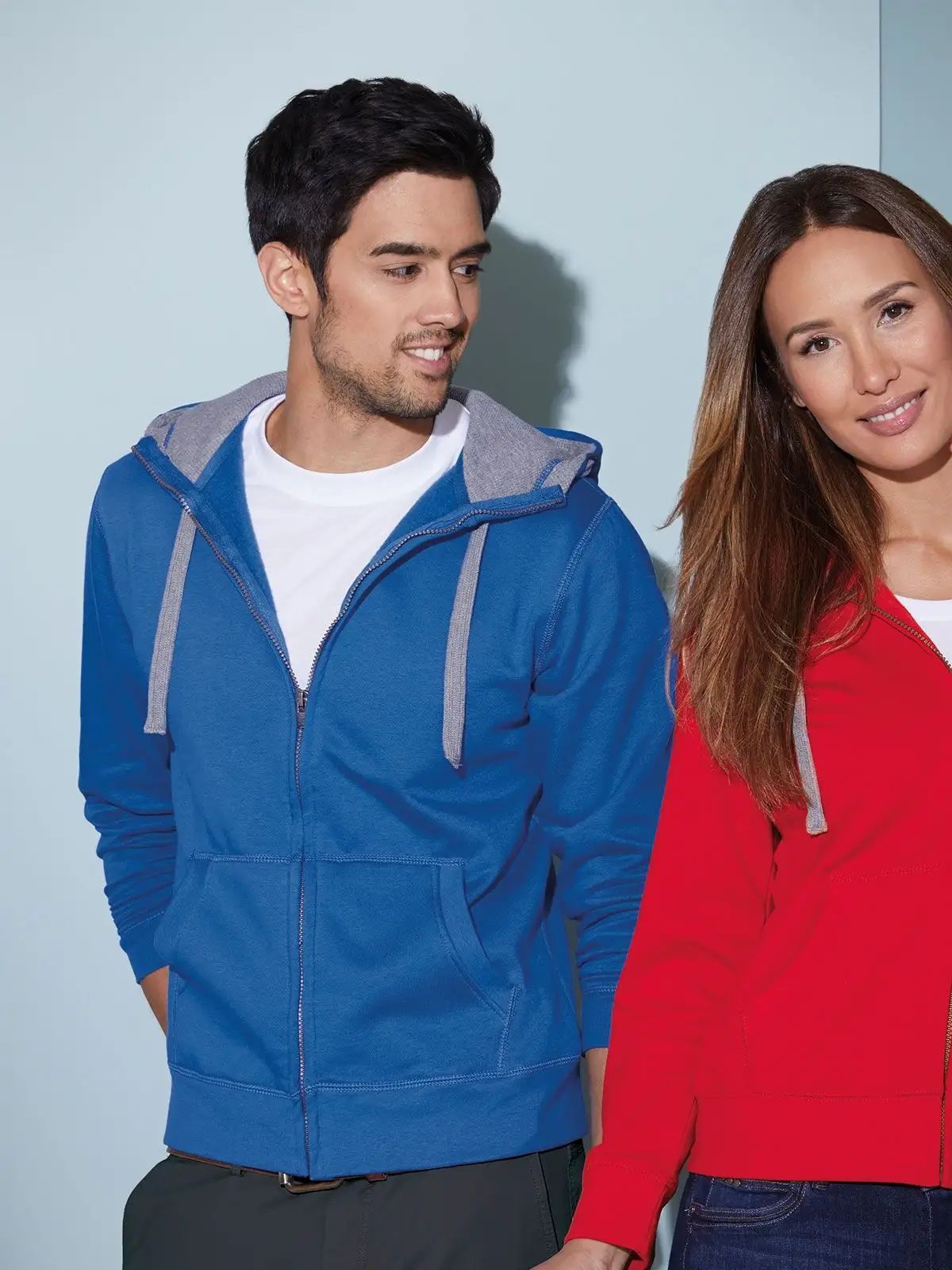 Felpa da uomo Lifestyle con cappuccio e zip - James & Nicholson - JN963