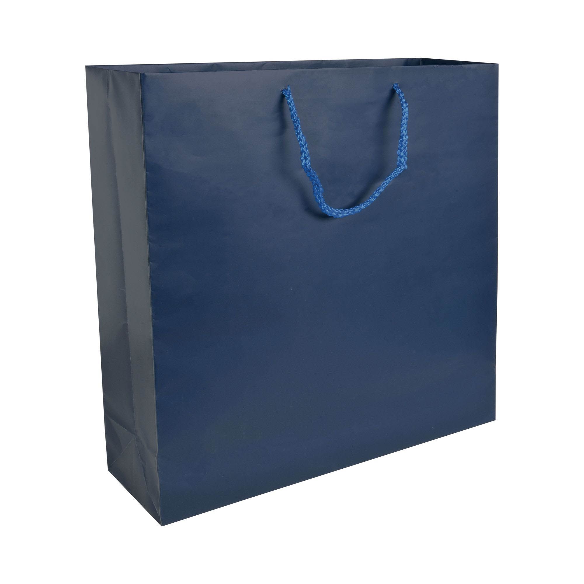 Shopper con soffietto in carta laminata opaca 157 g/m2 con rinforzo alla base - 17150