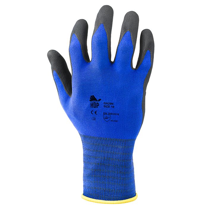 Guanto da lavoro in nylon/nitrile micro foam 15g  - Hdp - GA20N