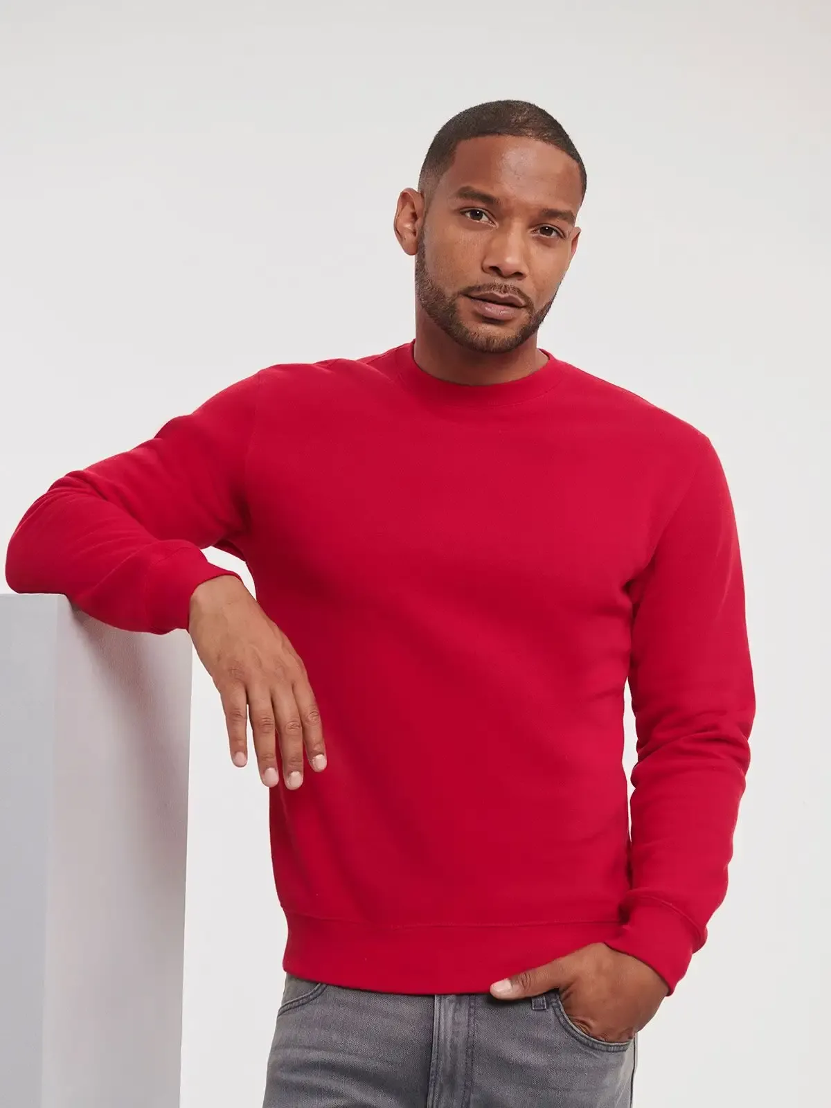 Felpa in tessuto a 3 strati e fettuccia sul collo a spina di pesce - Russell Europe - JE262M