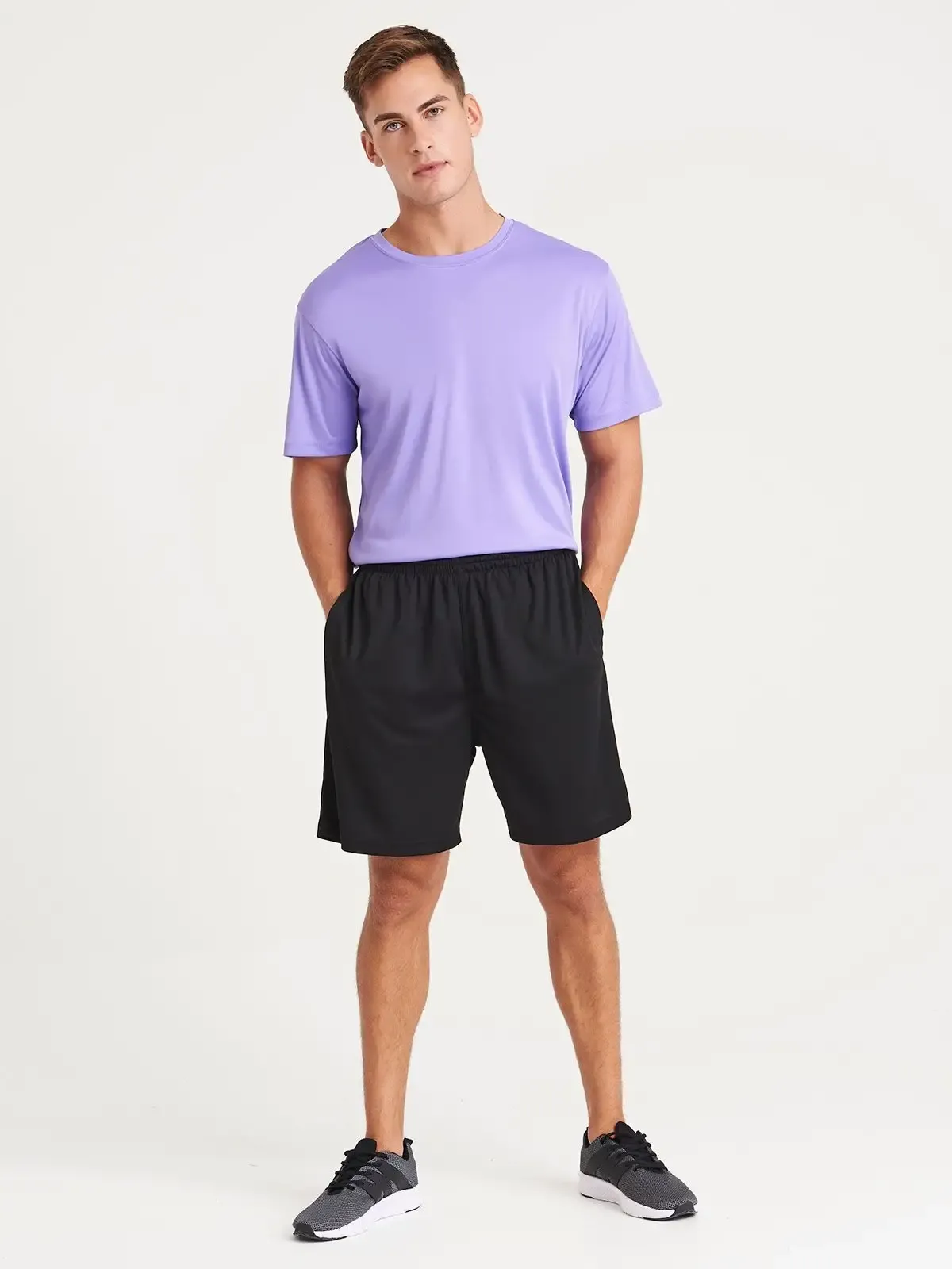 Pantaloncini da uomo con elastico in vita e interno in rete - Awdis Just Cool - JC080