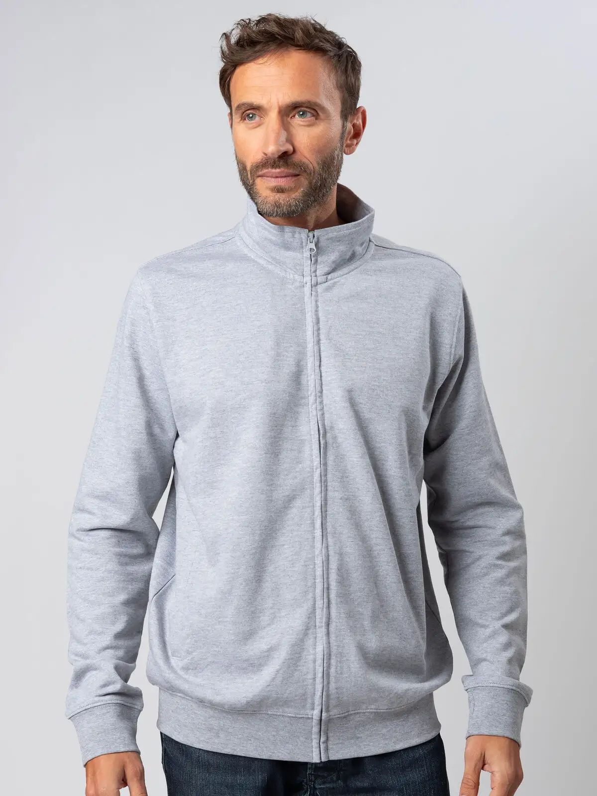 Felpa Prince in french terry con zip intera - Bs - BS300