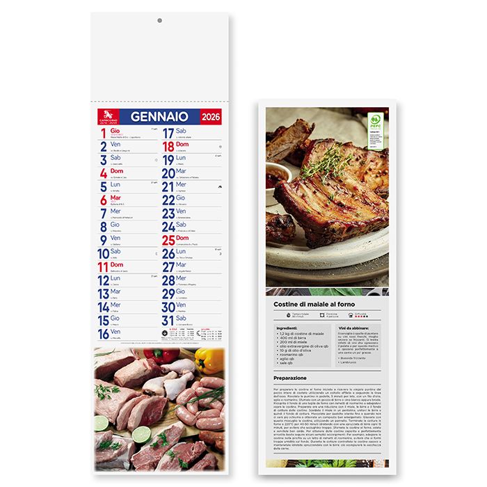 Calendario olandese illustrato Carni - PA189