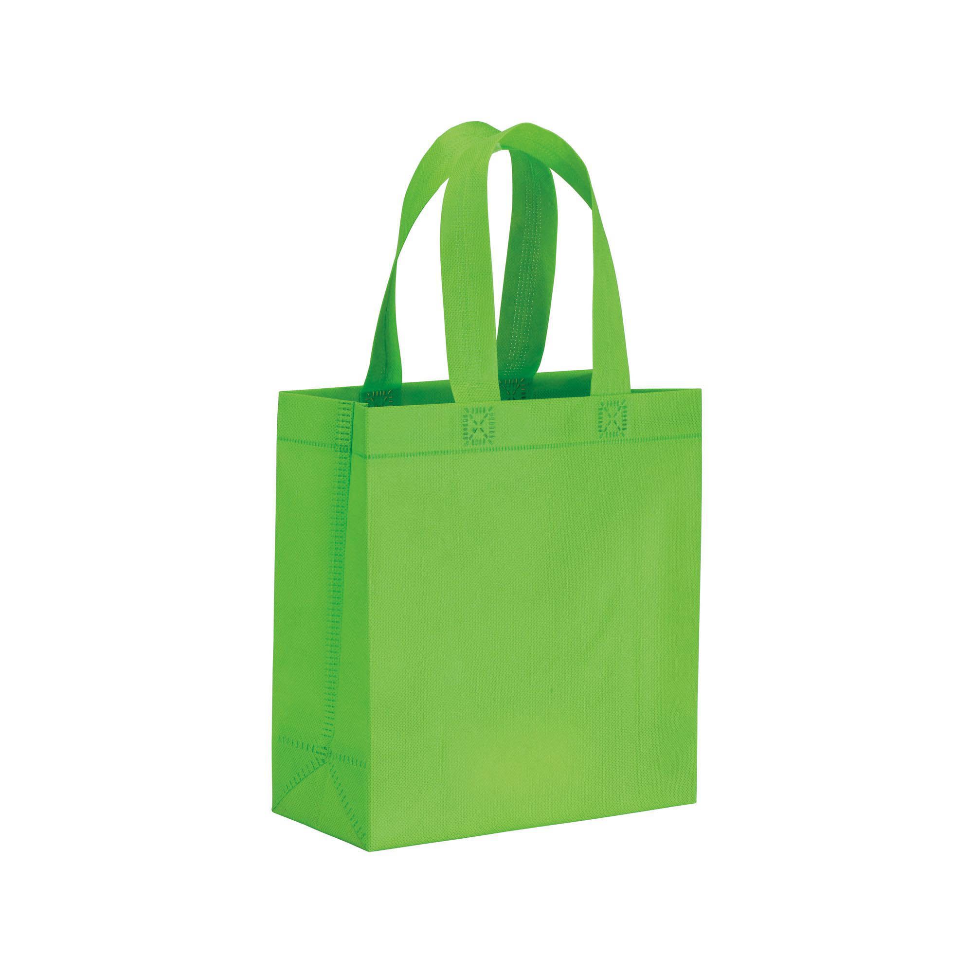 Shopper mini con soffietto in TNT 80 g/m2, manici corti - 15142