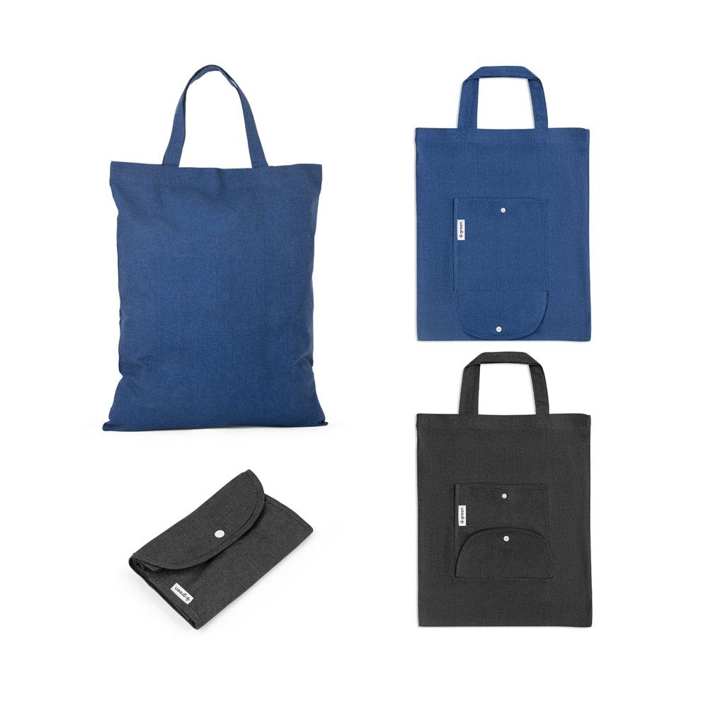 SIENA. Borsa pieghevole in cotone (50%), cotone riciclato (30%) e poliestere (20% rPET) (140 g/m²) - 92328