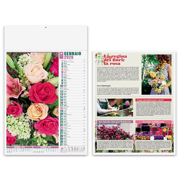 Calendario olandese illustrato Fiori - PA103