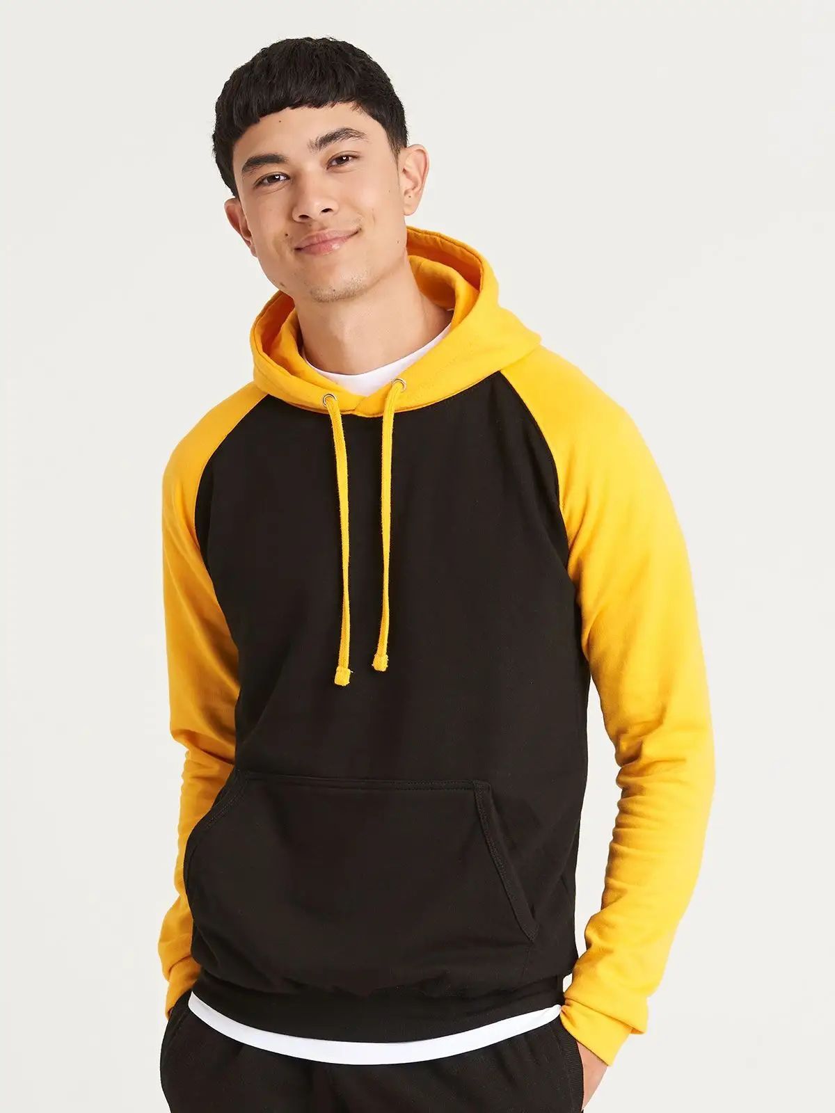 Felpa Baseball con cappuccio con cordoncino di colore contrastante - Awdis Just Hoods - JH009