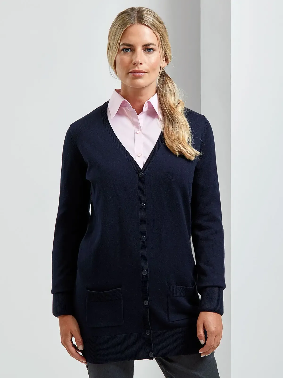 Cardigan da donna lungo in tessuto morbido - Premier - PR698