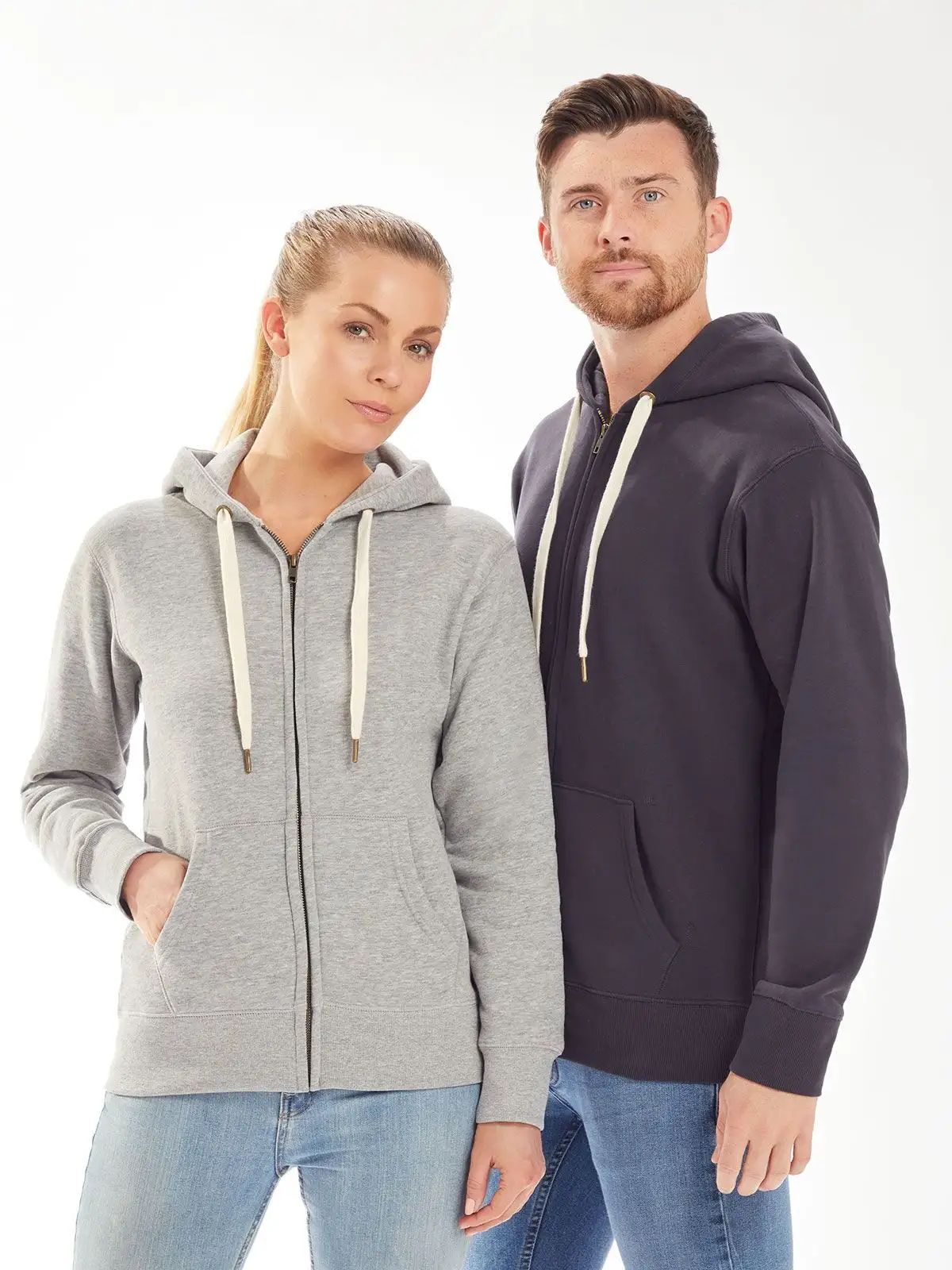 Felpa da uomo con cappuccio e zip integrale - Mantis - MAM83
