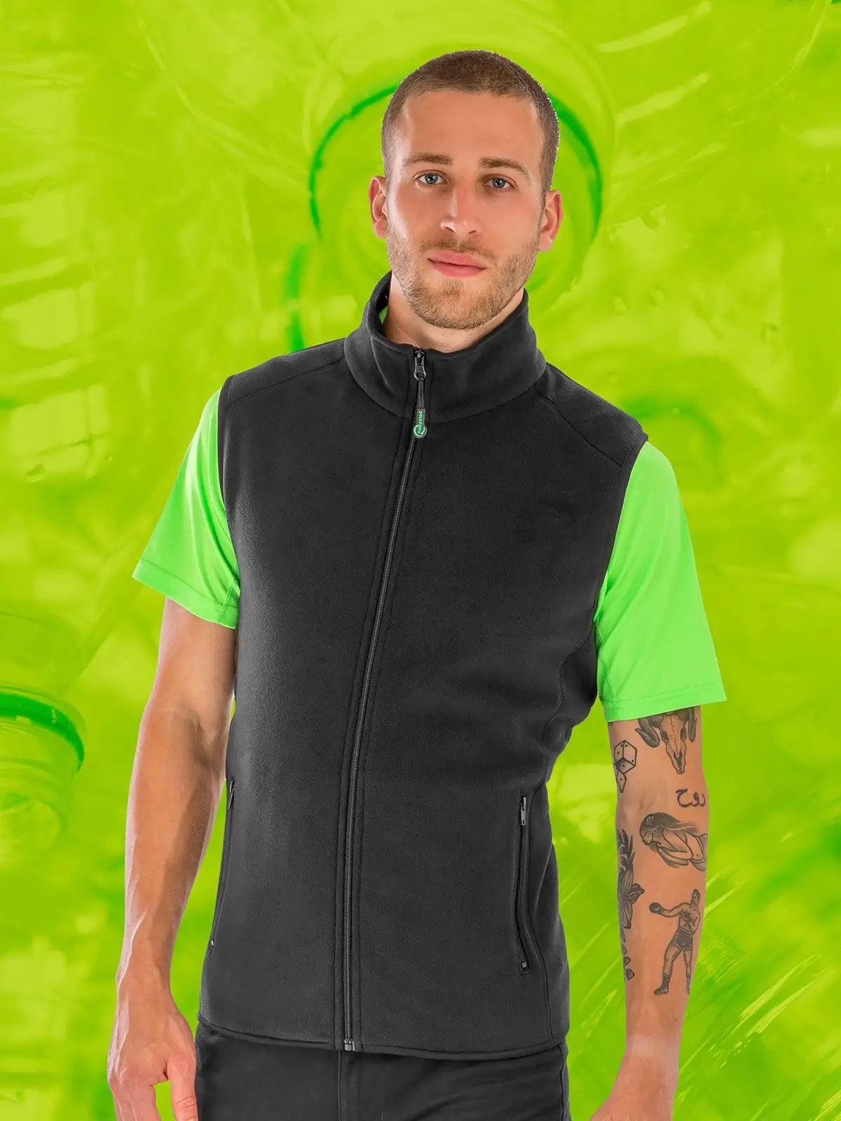 Gilet in pile con maglia fitta con zip ykk - Result - RER904X