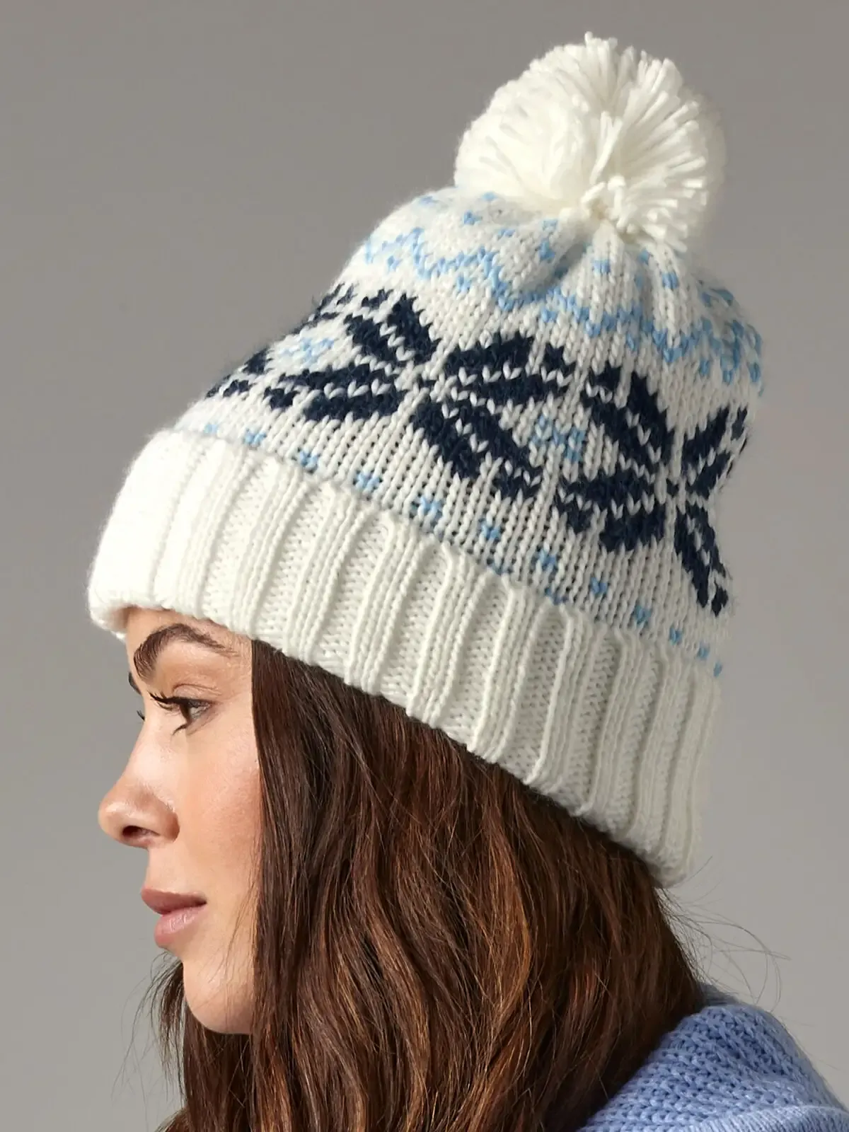 Berretto Fair Isle Snowstar in maglia intrecciata - Beechfield - B456