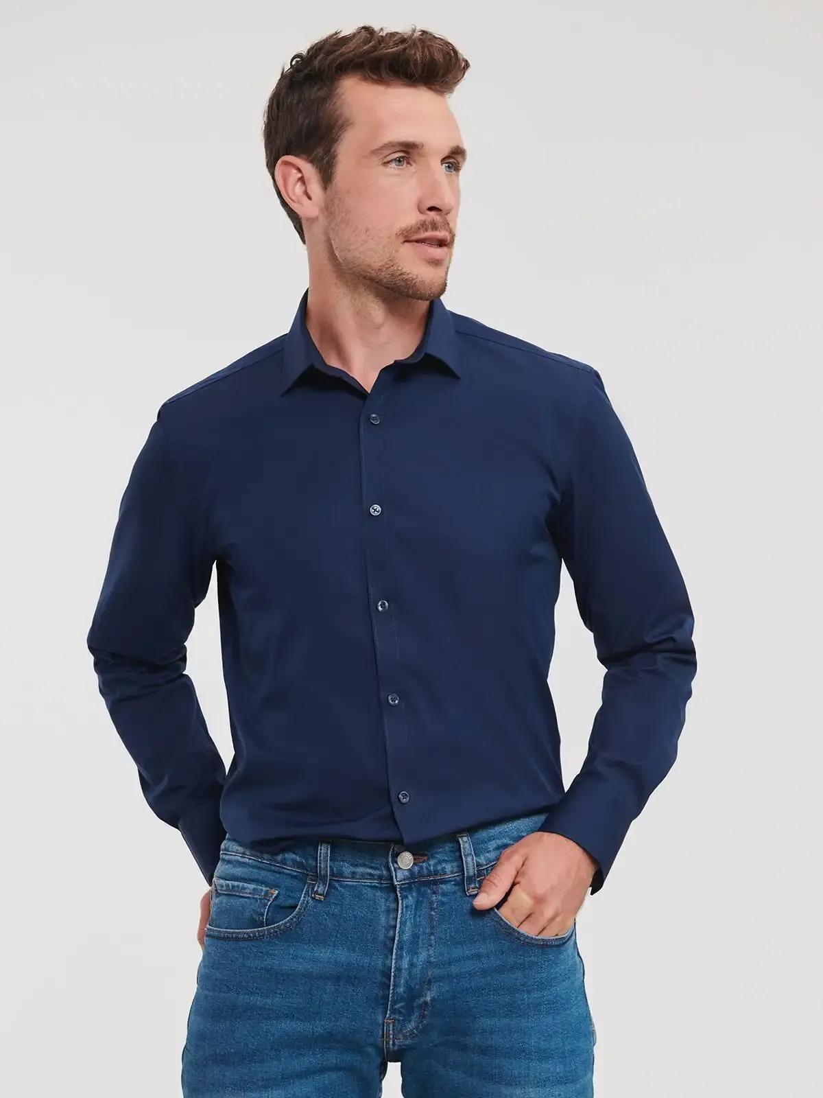 Camicia da uomo elasticizzata - Russell Europe - JE960M