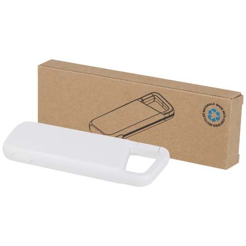 Power bank impermeabile in plastica riciclata da 5.000 mAh e 12 W con moschettone Alkes - 124470