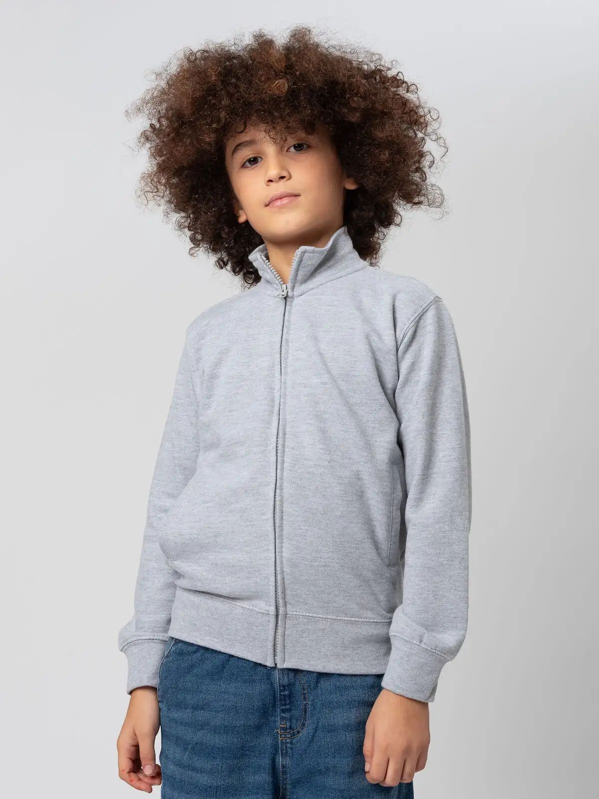 Felpa da bambino Prince in french terry con zip intera - Bs - BSK300