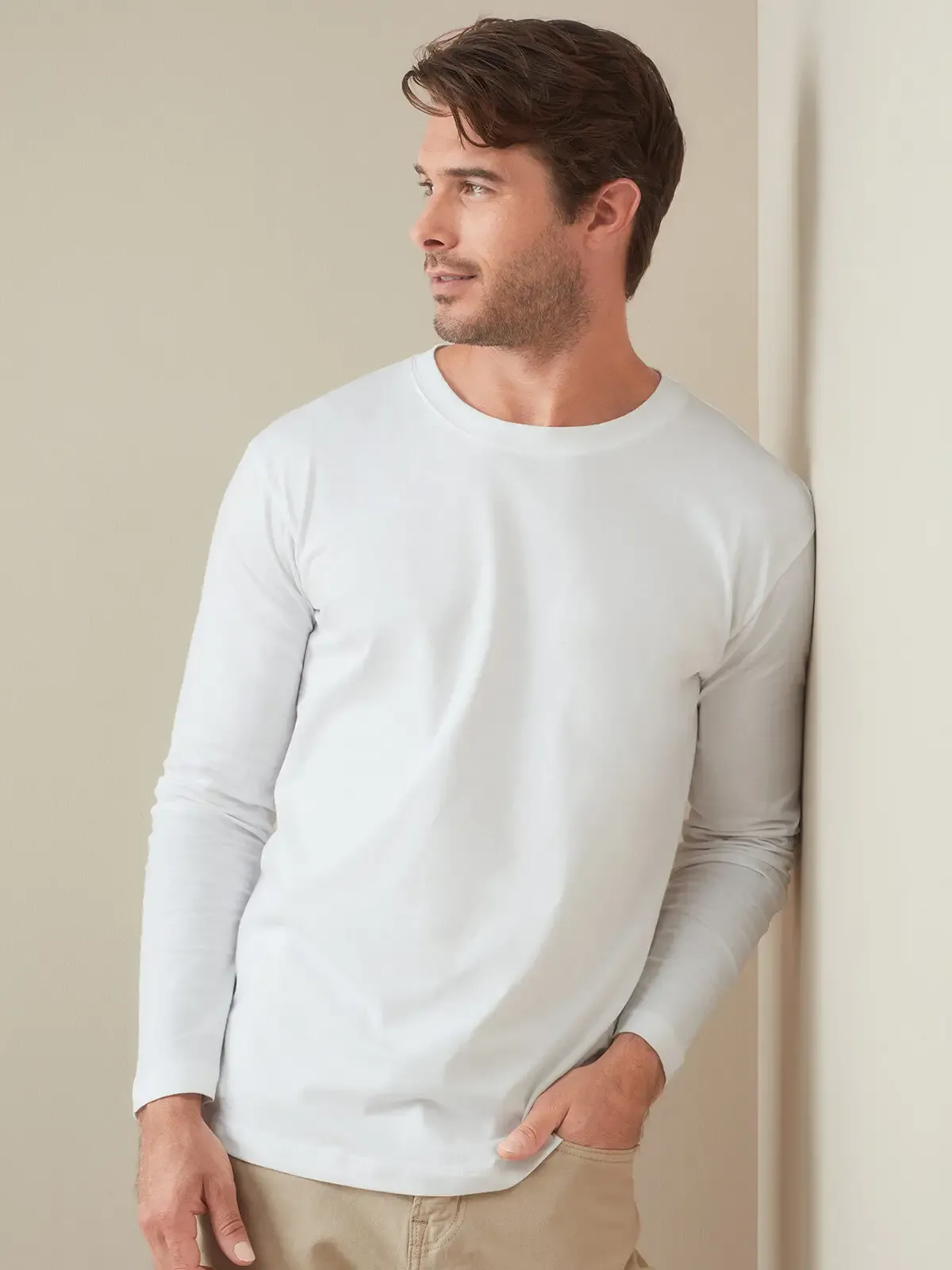 T-shirt manica lunga set-in con girocollo e busto tubolare - Stedman - ST2130