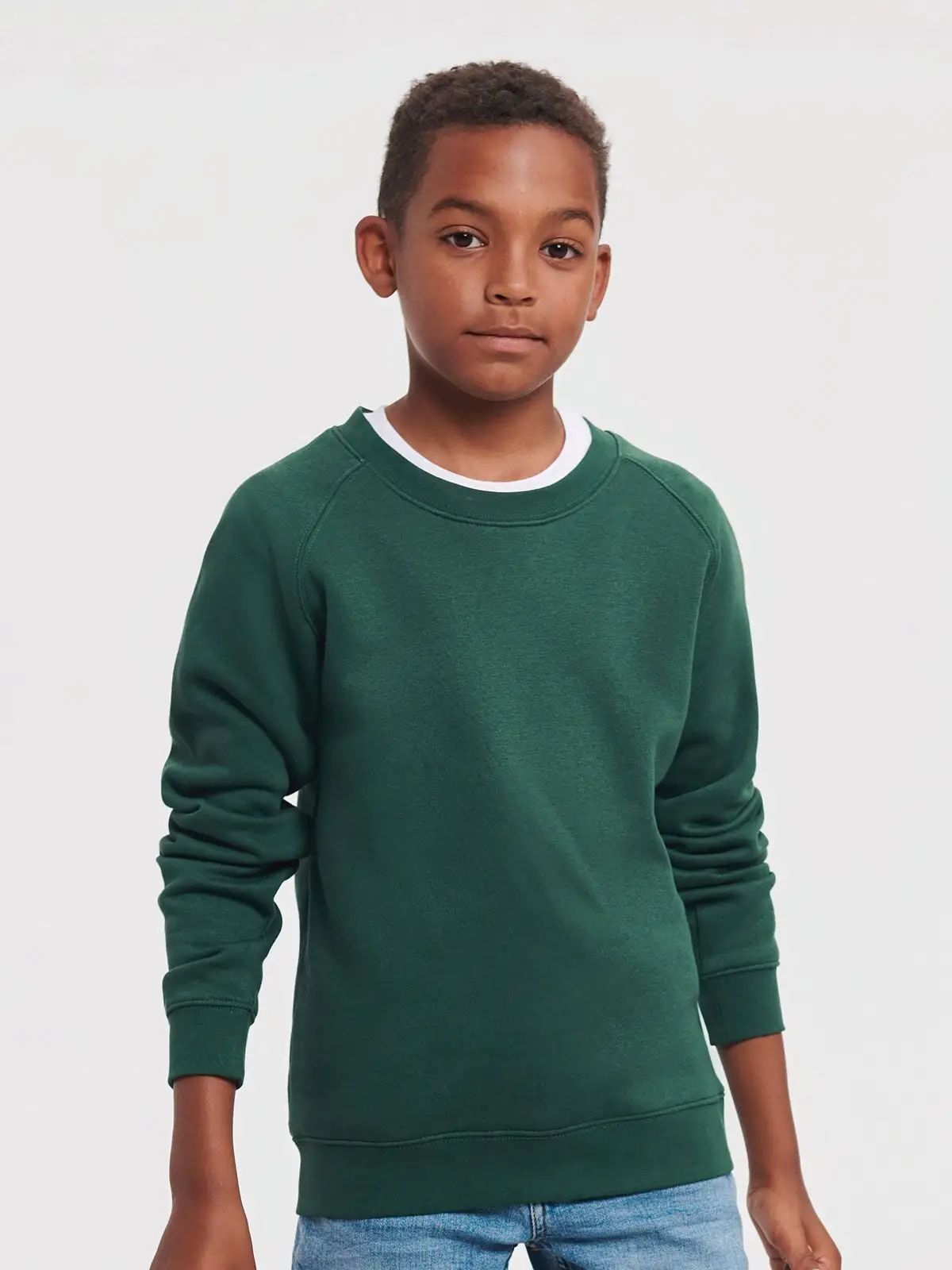Felpa da bambino in tessuto esterno cotone a 3 strati - Russell Europe - JE271B