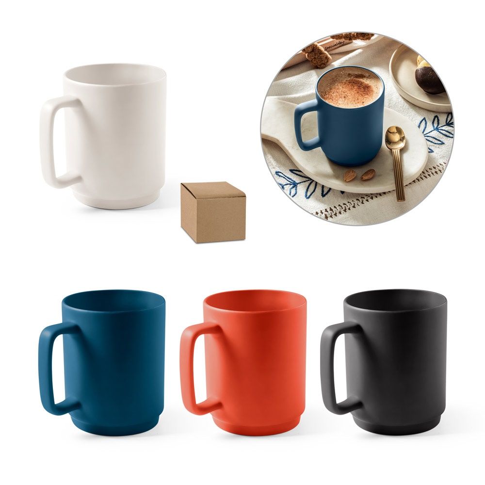 MIGHTY. Tazza in ceramica con corpo cilindrico 330 mL - 94273