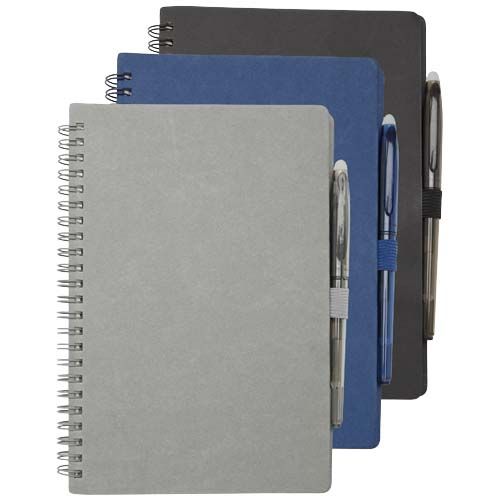 Set blocco note A5 con copertina rigida e penna Slate - 107986