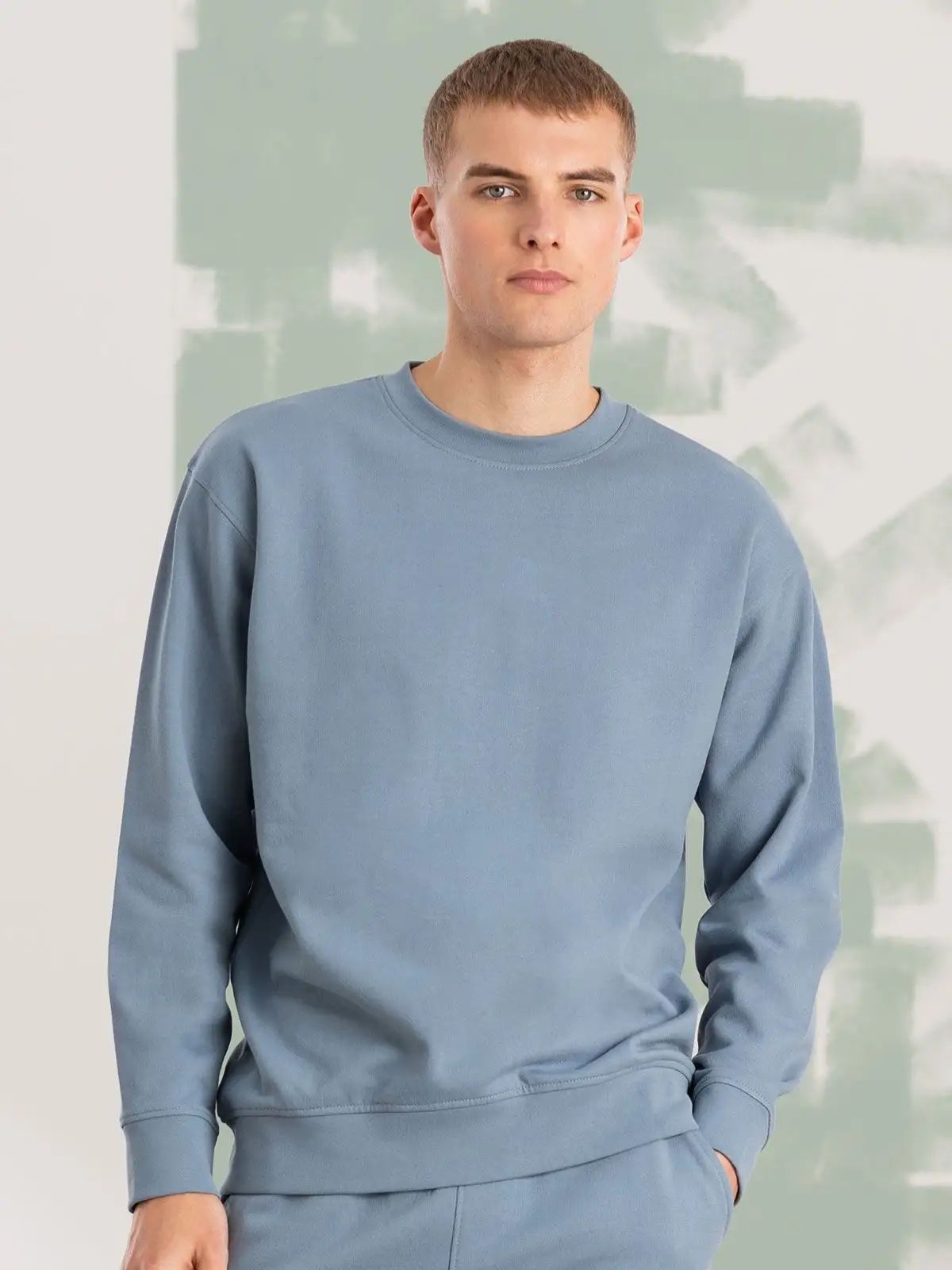 Felpa girocollo unisex maniche con design spalla cadente - Skinnifit - SKSF530