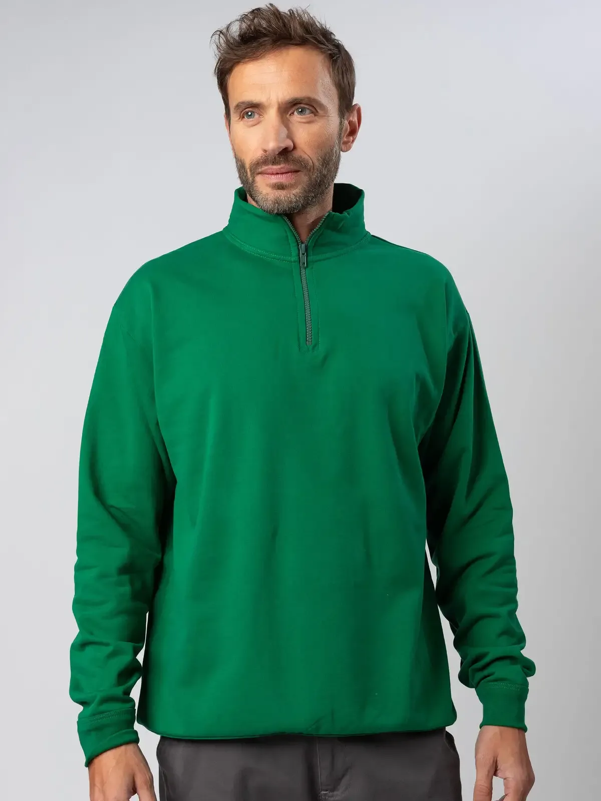 Felpa Burano con maniche set-in e zip in plastica - Colore Italiano - MI700