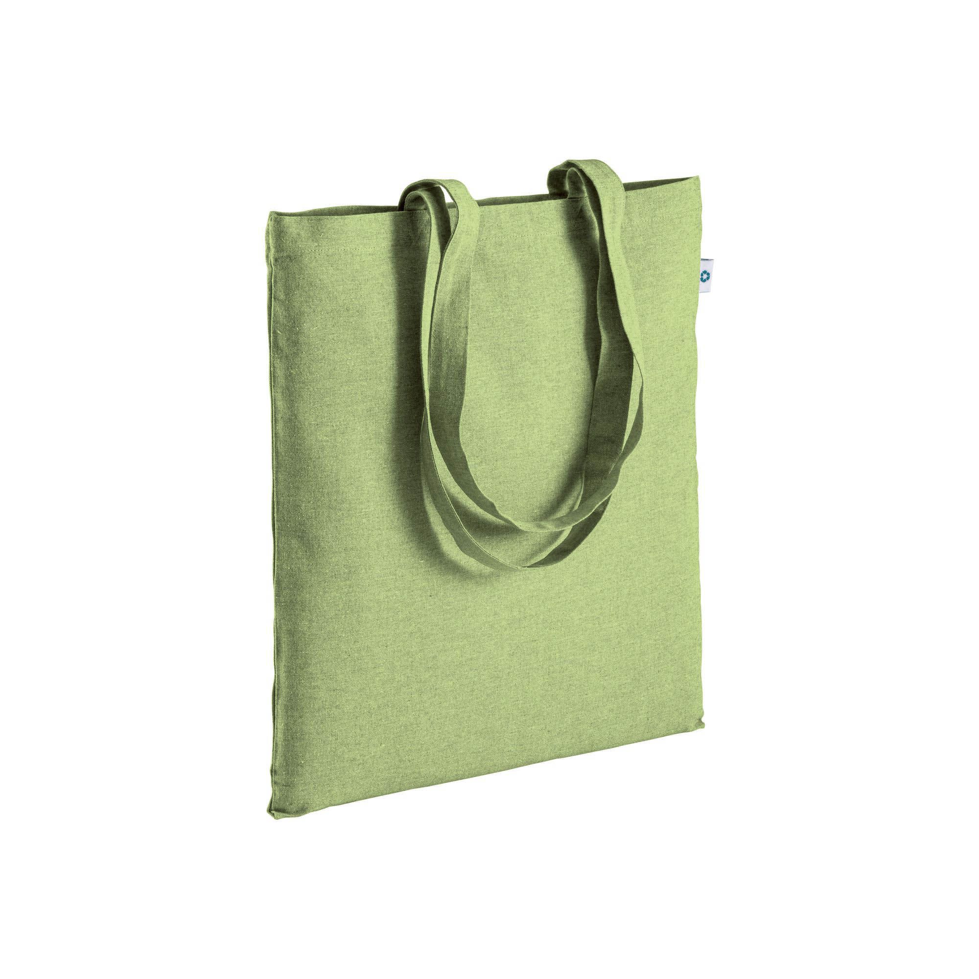 Shopper in cotone riciclato 190 g/m2, manici lunghi - 21122