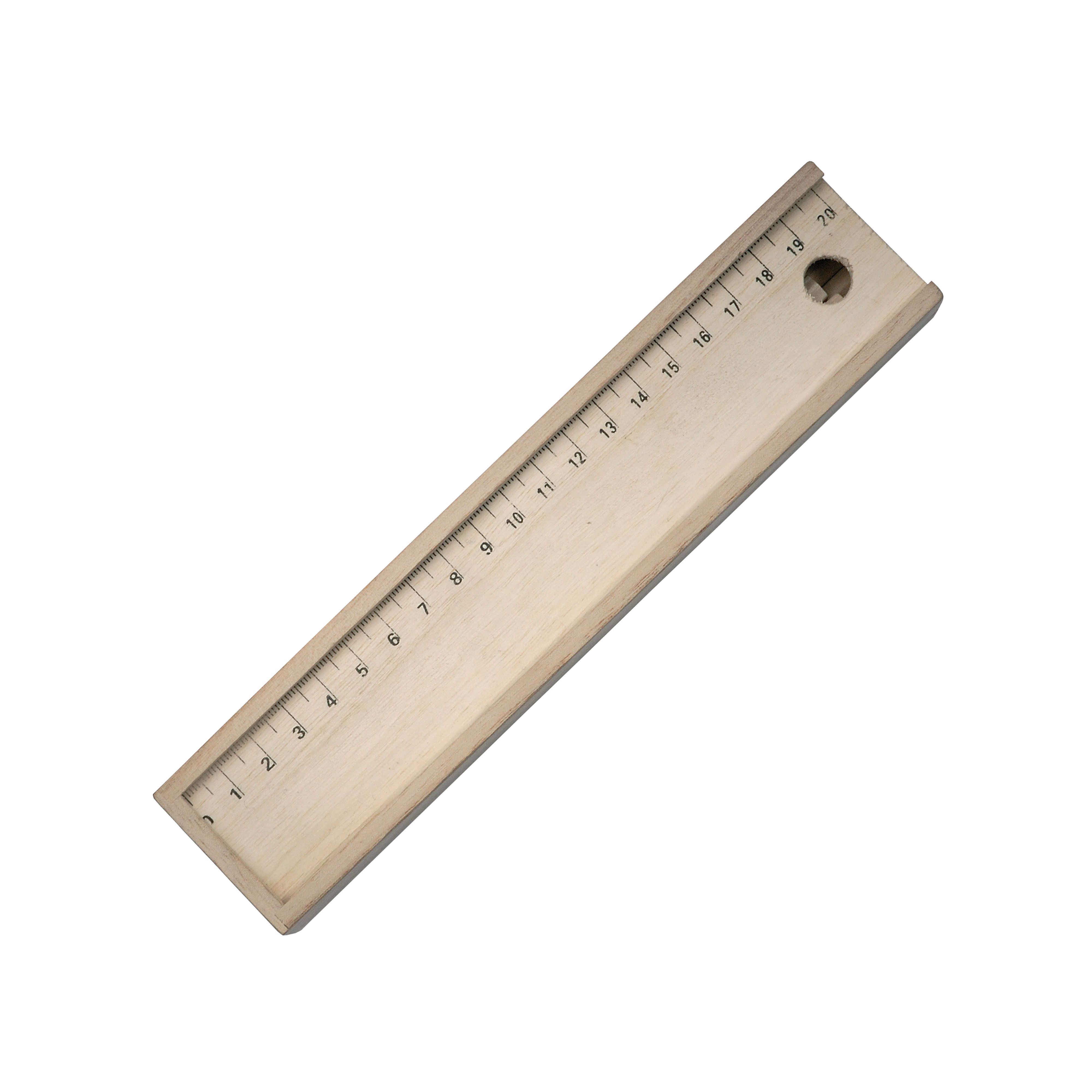 Set di 12 matite in legno colorate a sezione esagonale con righello in legno e temperino - 07816