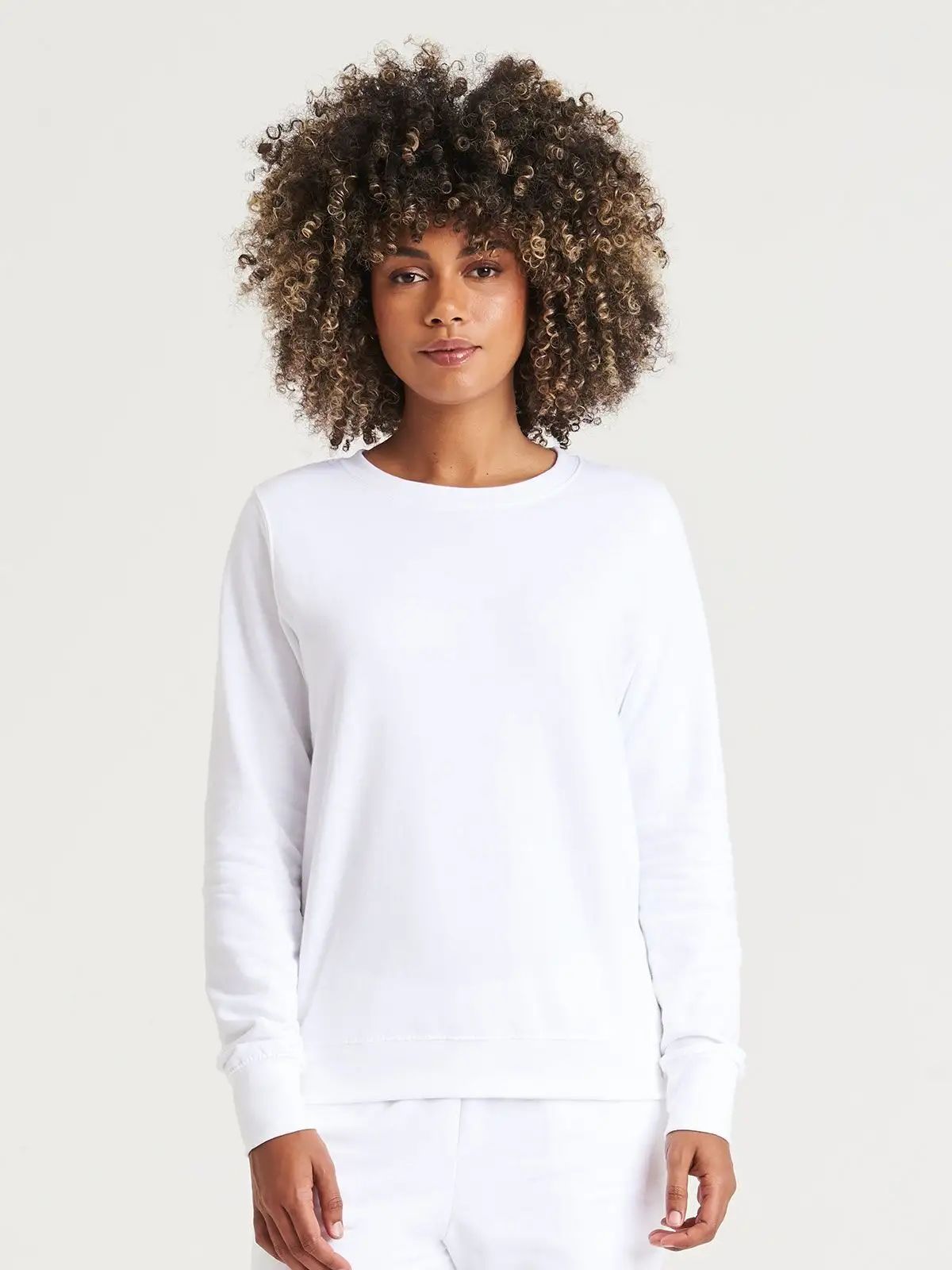 Felpa da donna a girocollo e taglio femminile classico - Awdis Just Hoods - JH030F