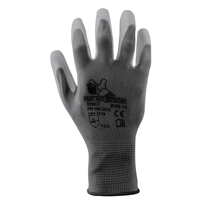 Guanto da lavoro in poliestere spalmato pu  - Heavy duty protection - 3350GT