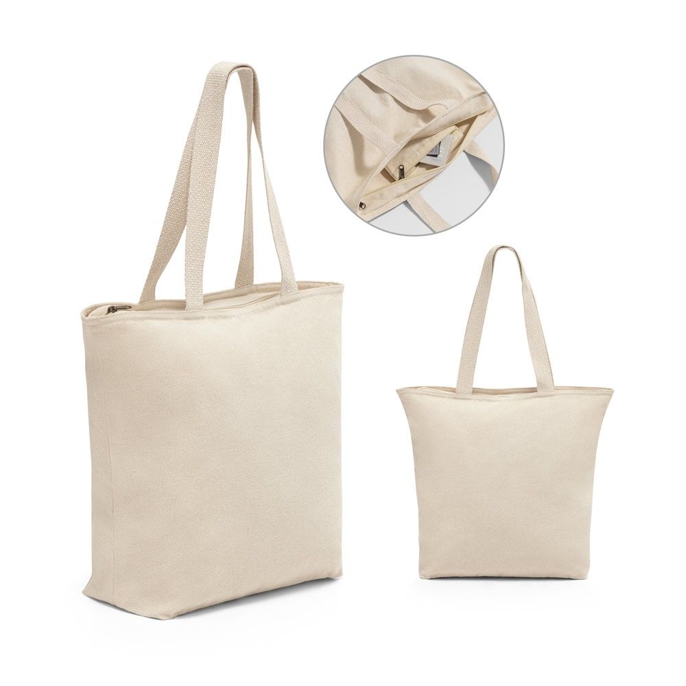HACKNEY. Borsa in cotone 100% con chiusura (280 g/m²) - 92926