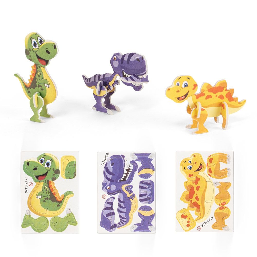 DINOSAURUS. Puzzle 3D in carta ed EVA a forma di dinosauro - 98152