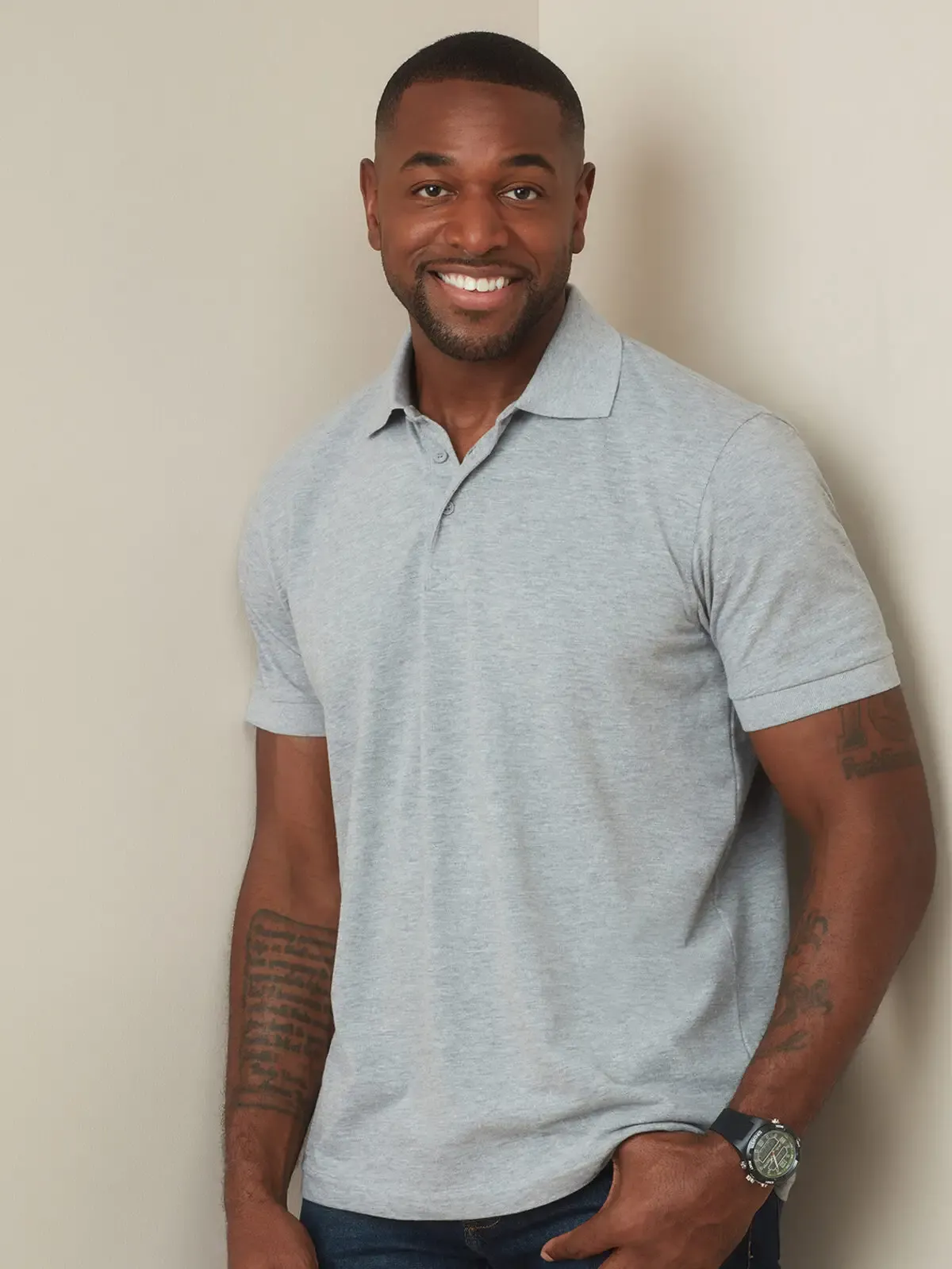 Polo a maniche corte e colletto e polsini a costine - Stedman - ST9060