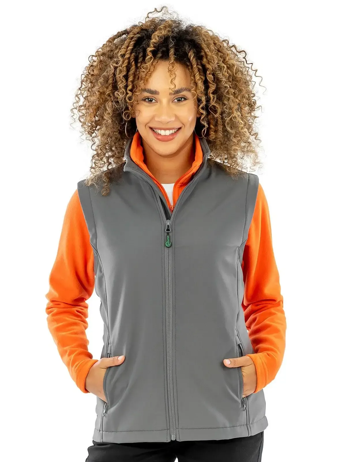 Gilet da donna in softshell con colletto alto e orlo inferiore piatto - Result - RER902F