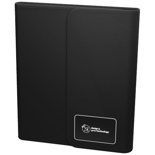 Blocco note formato A5 con power bank wireless da 5 W/4000 mAh e logo luminoso SCX.design O18 - 1PX075