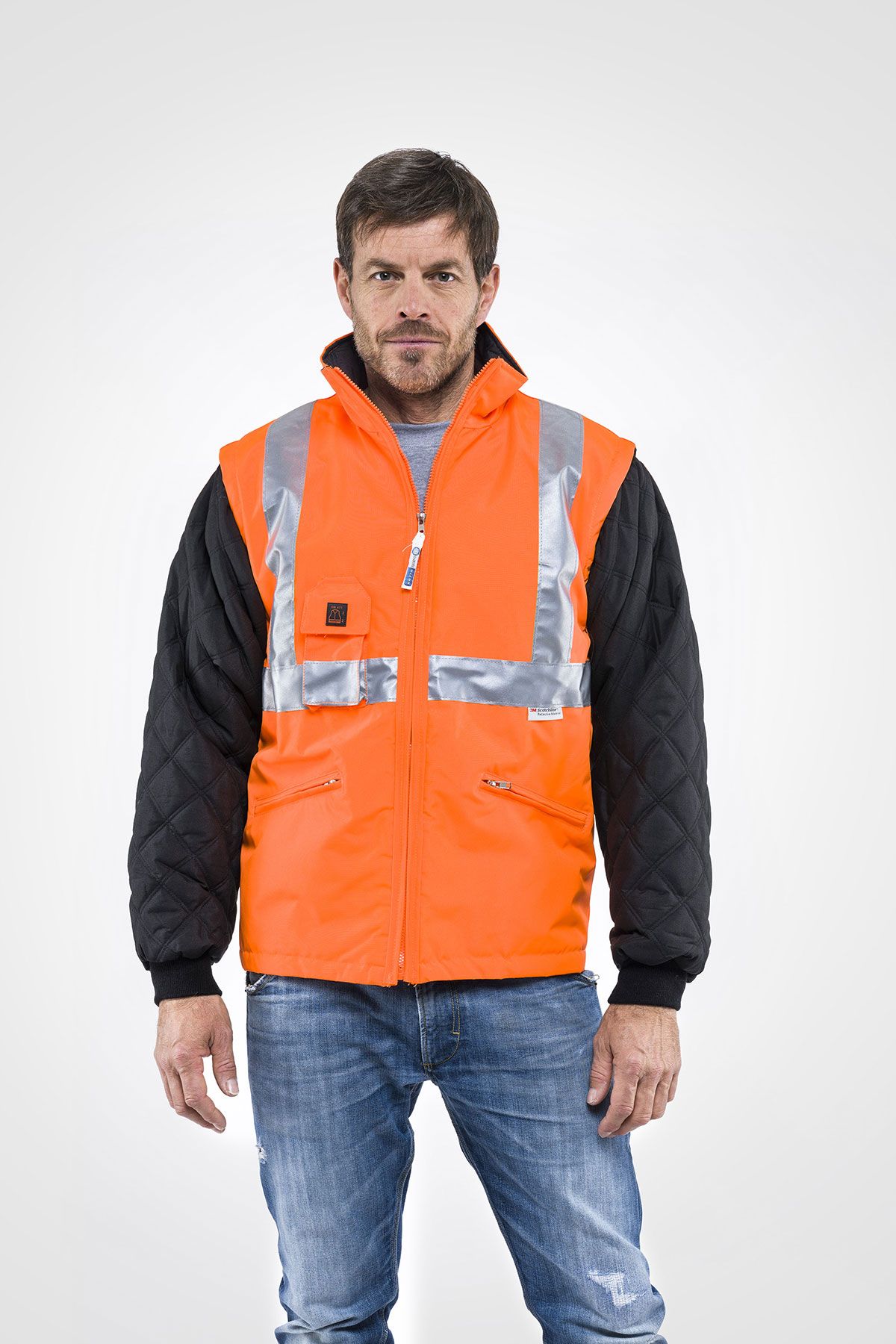 Corpetto da lavoro autostradale alta visibilità  - Sottozero - 2301