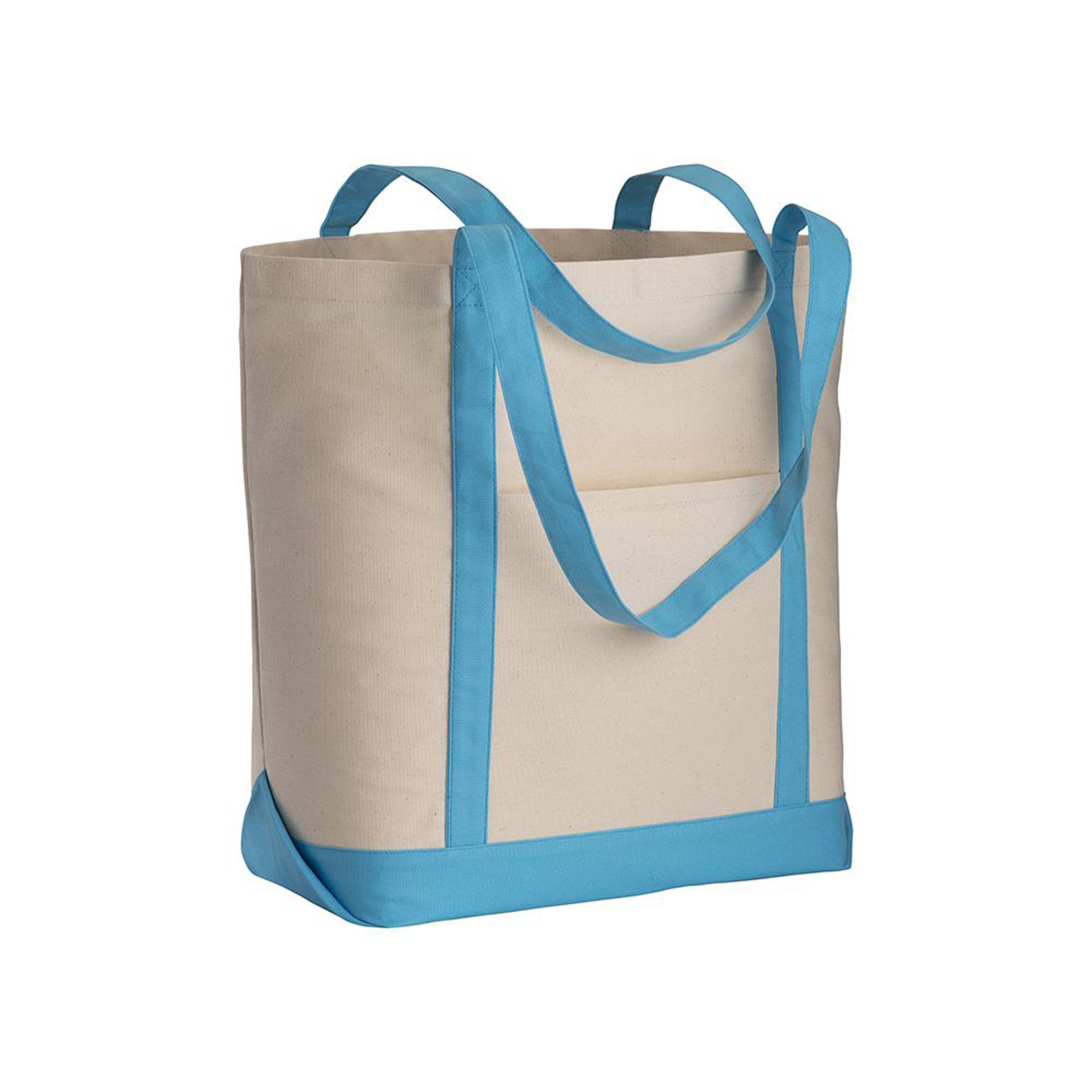 Shopper con soffietto alla base in cotone naturale - 20114