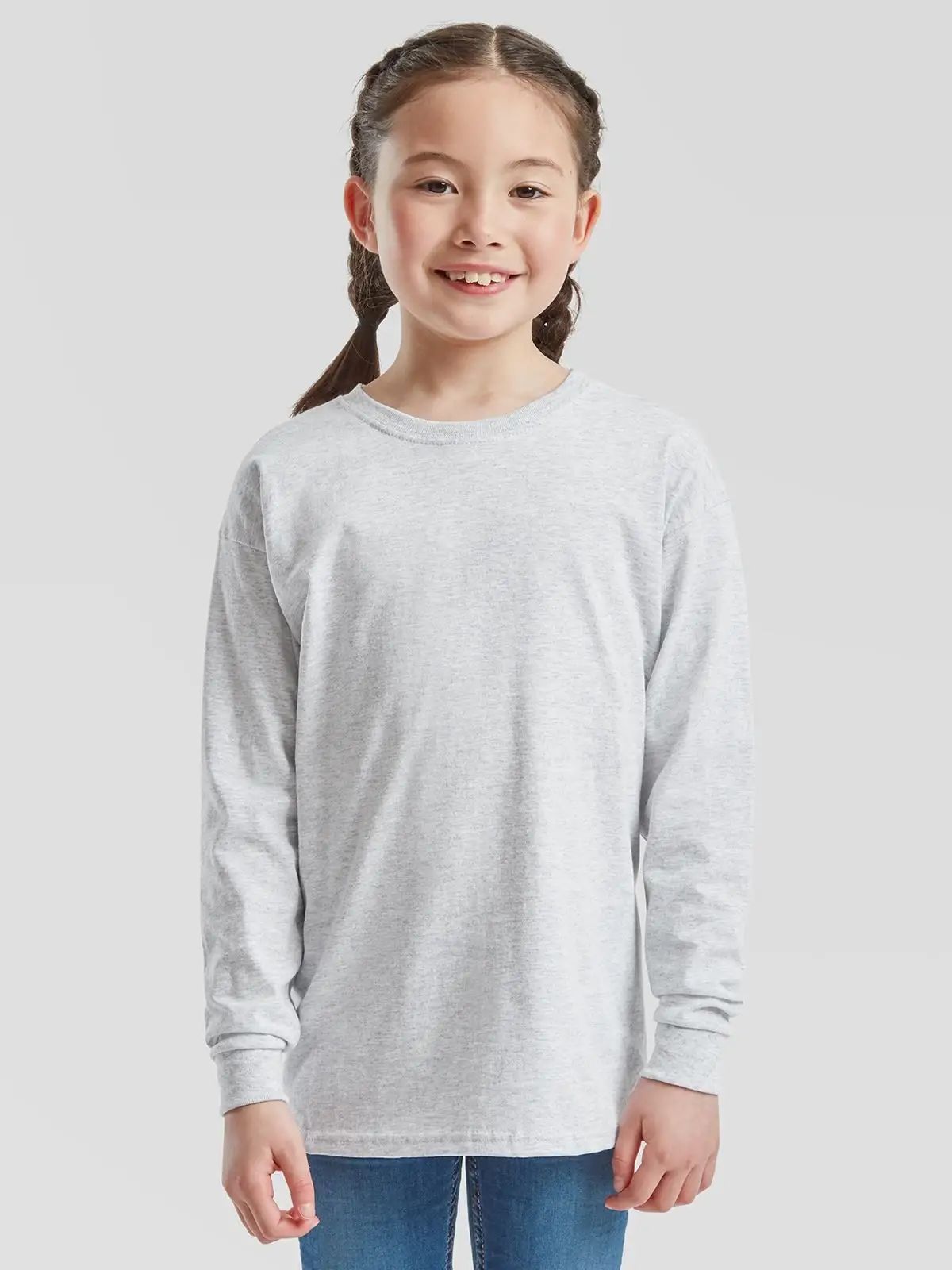 T shirt da bambino Valueweight a maniche lunghe e polsini - Fruit Of The Loom - FR610070