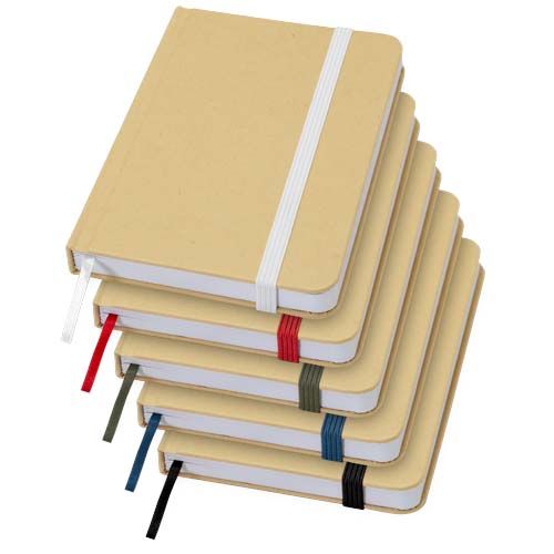 Blocco note formato A6 con copertina rigida in materiale riciclata e pagine bianche Reed - 106022