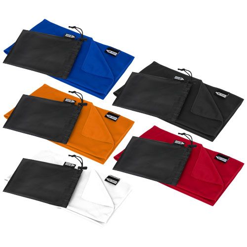 Asciugamano sportivo Raquel di raffreddamento in PET riciclato con pouch 80 x 30 cm - 125001