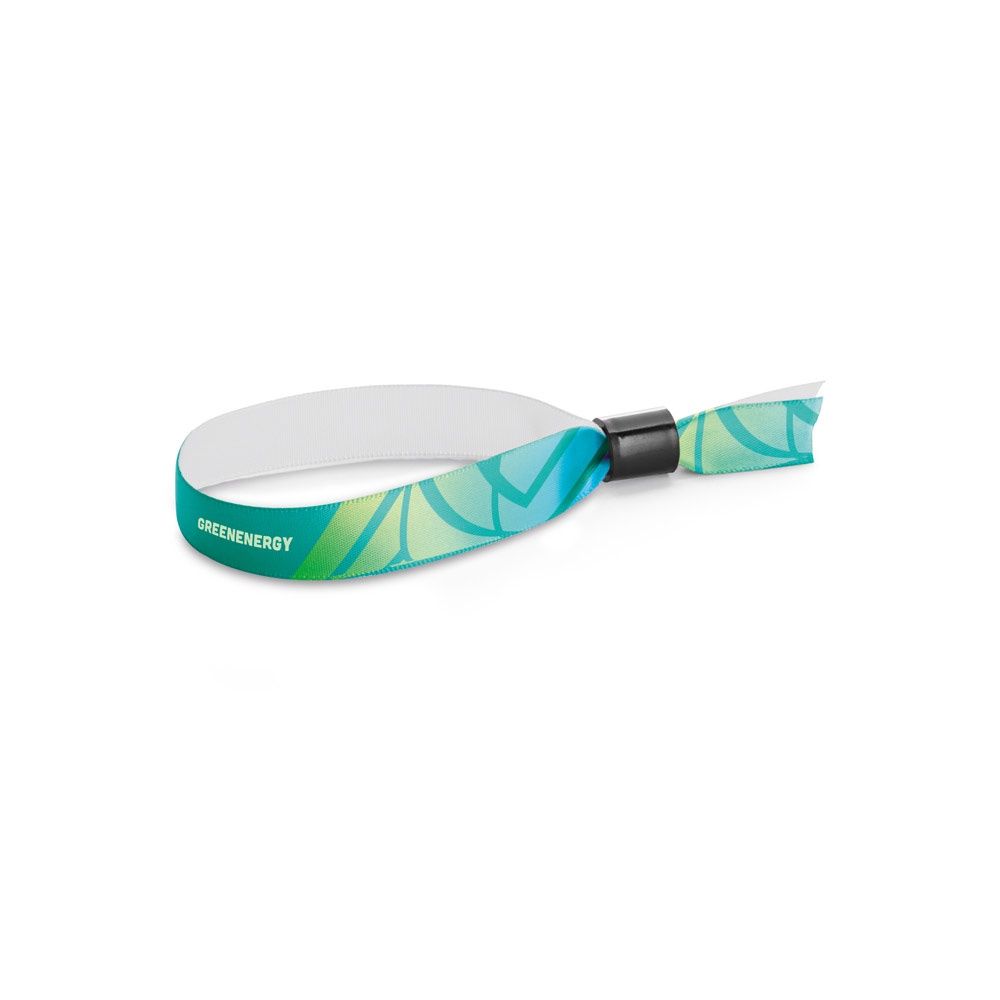 MENDOZA. SET Lanyard SUBLIMATION Slim I (15 mm) bracciale in poliestere con chiusura di sicurezza - 94976