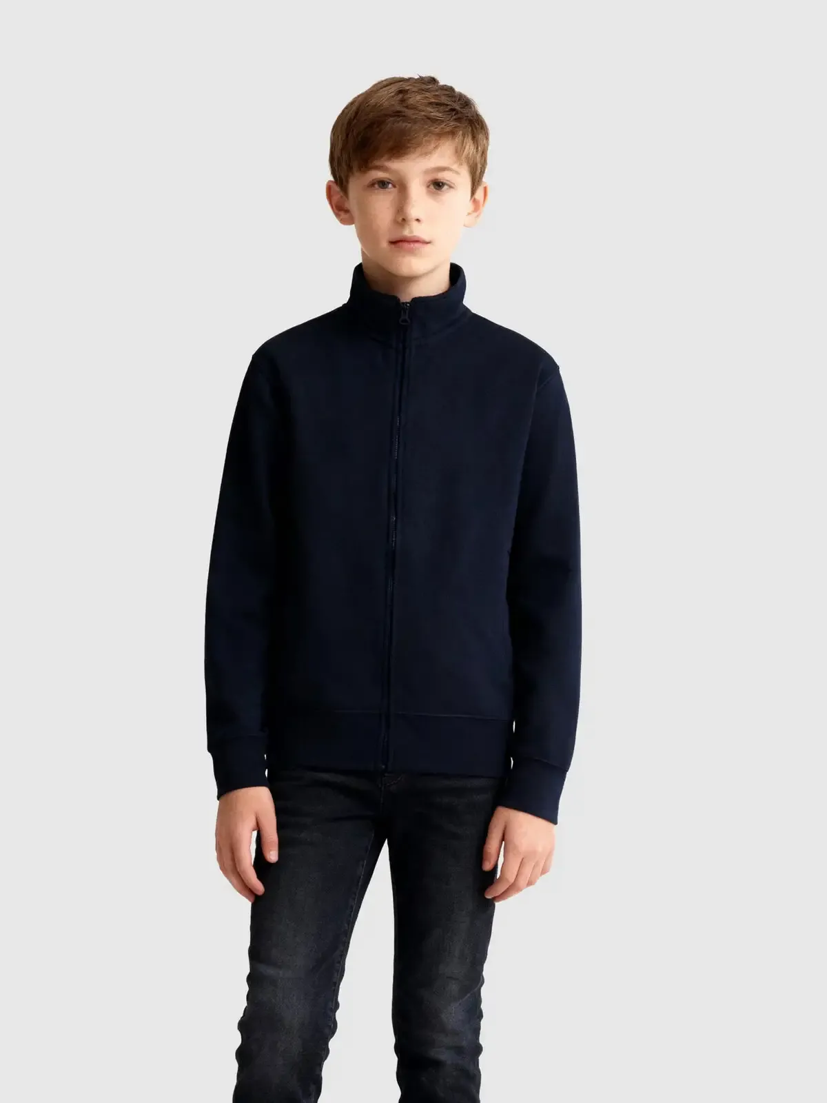 Felpa da bambino Harlem a zip intera e tasche a filetto - Bs - BSK334