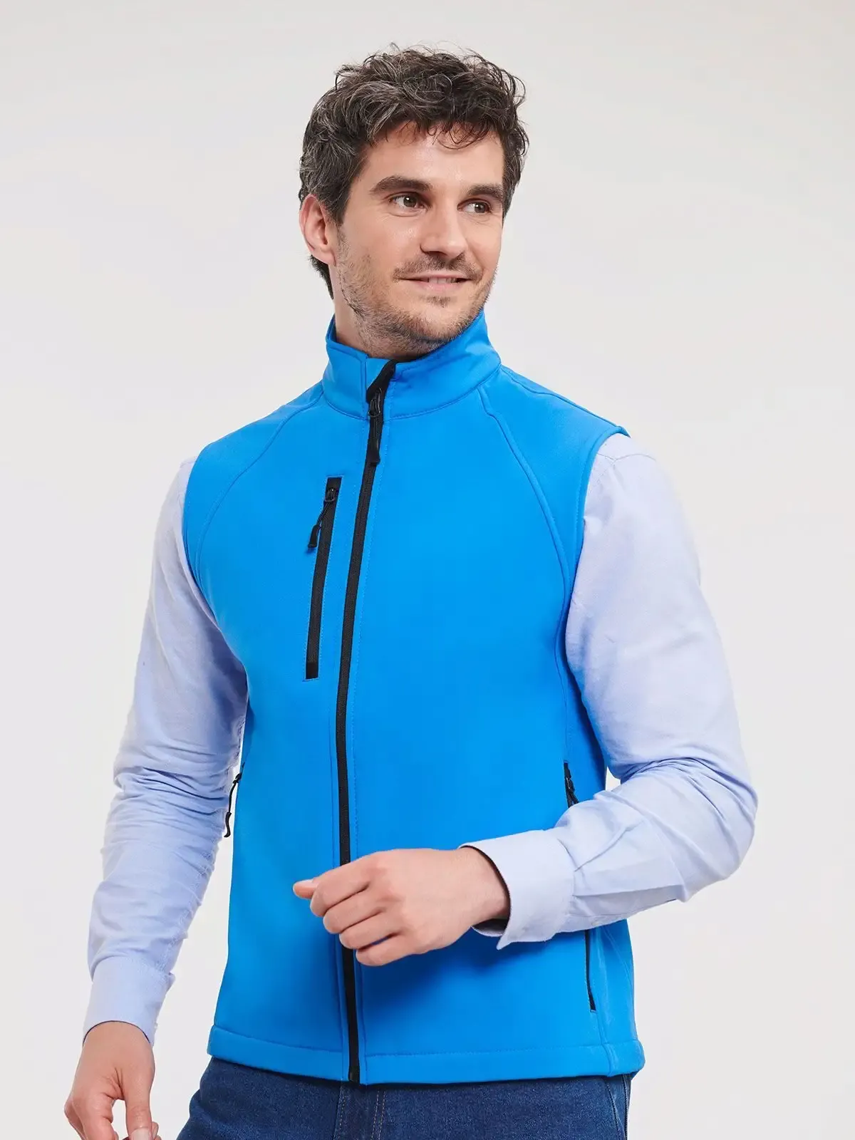 Giacca da uomo smanicata a 3 strati in softshell - Russell Europe - JE141M