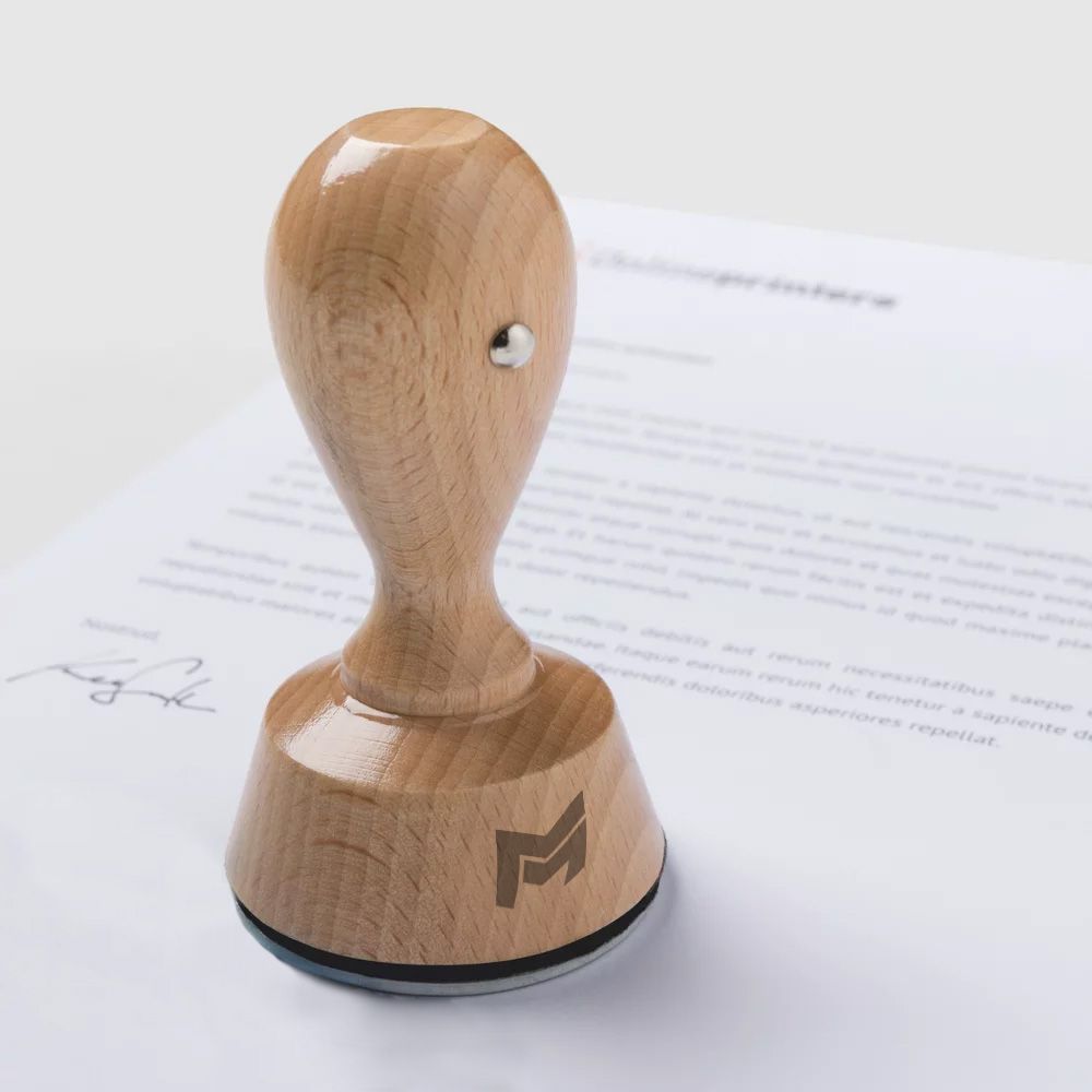 Timbro in legno 10x10 cm