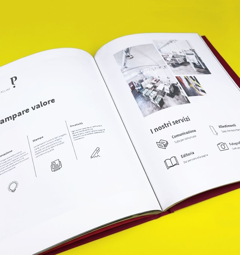 Brochure e Company profile con Brossura Pur