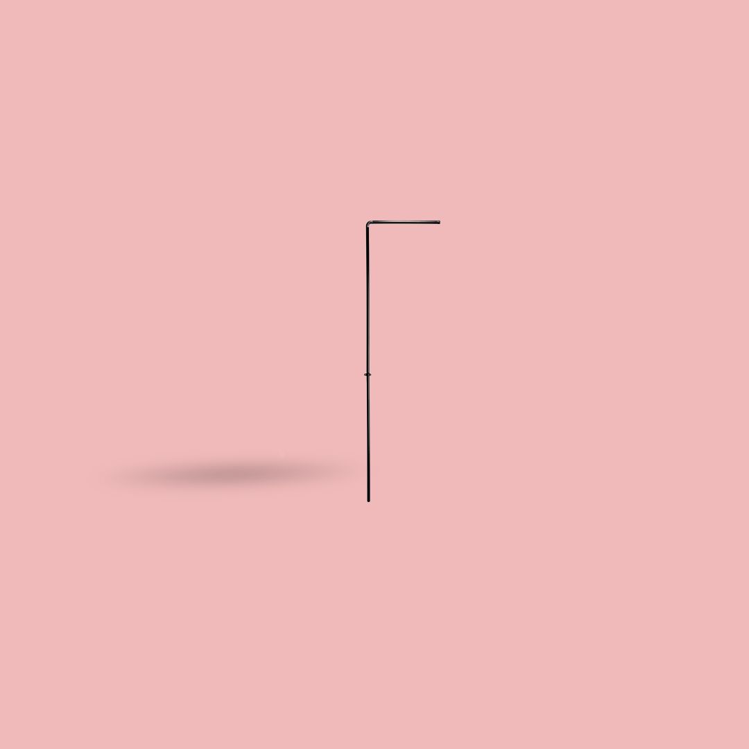 Bandiera ad ala piccola con braccio, sistema senza piede