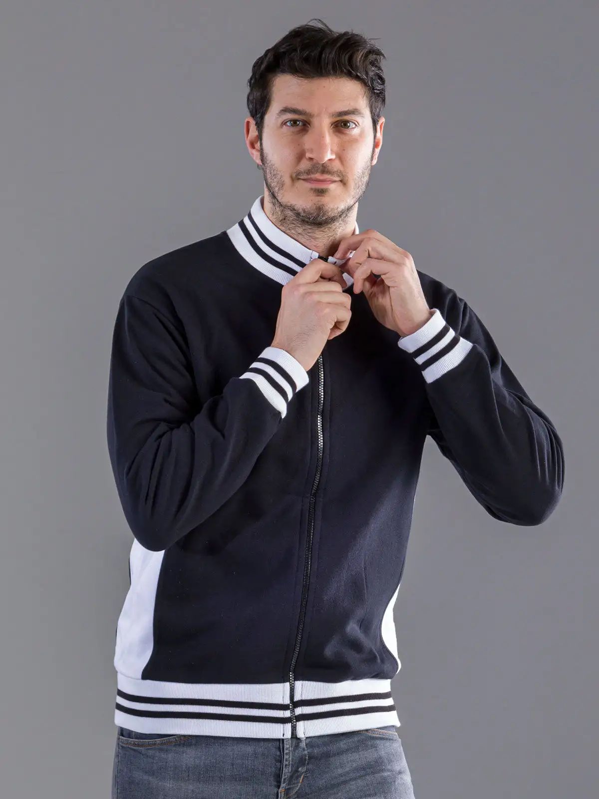 Sweat Full Zip Bicolor - Colore Italiano