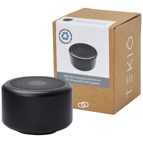 Mini speaker Bluetooth® in alluminio riciclato RCS da 3 W Rise