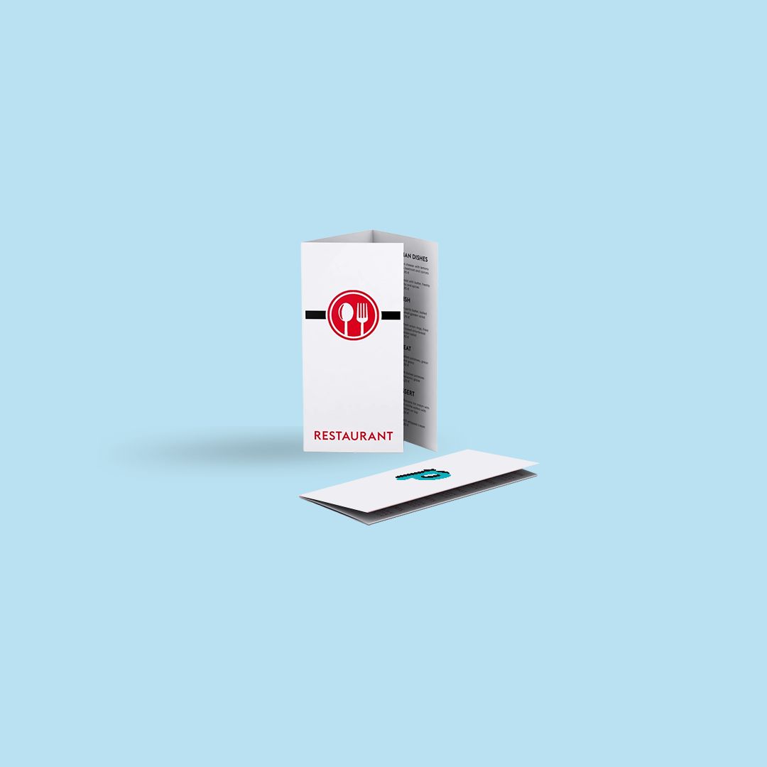 Menù, piega a portafoglio